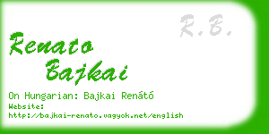 renato bajkai business card